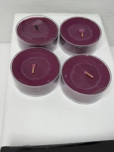 Partylite Forbidden Fruits plum pleasure Large Tea light Candles. Package Of 4. - Picture 1 of 6