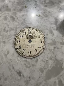 Antique Phinney Walker Co. Keyless Clock Eight Day Rim Wind Face Only - Picture 1 of 7
