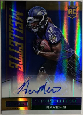 2013 Rookies and Stars Longevity Aaron Mellette Emerald 5/5 Auto Autograph Raven - Image 1 of 2