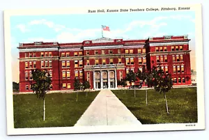 Pittsburg Kansas Russ Hall Kansas State Teachers College Postcard C941 - Picture 1 of 2