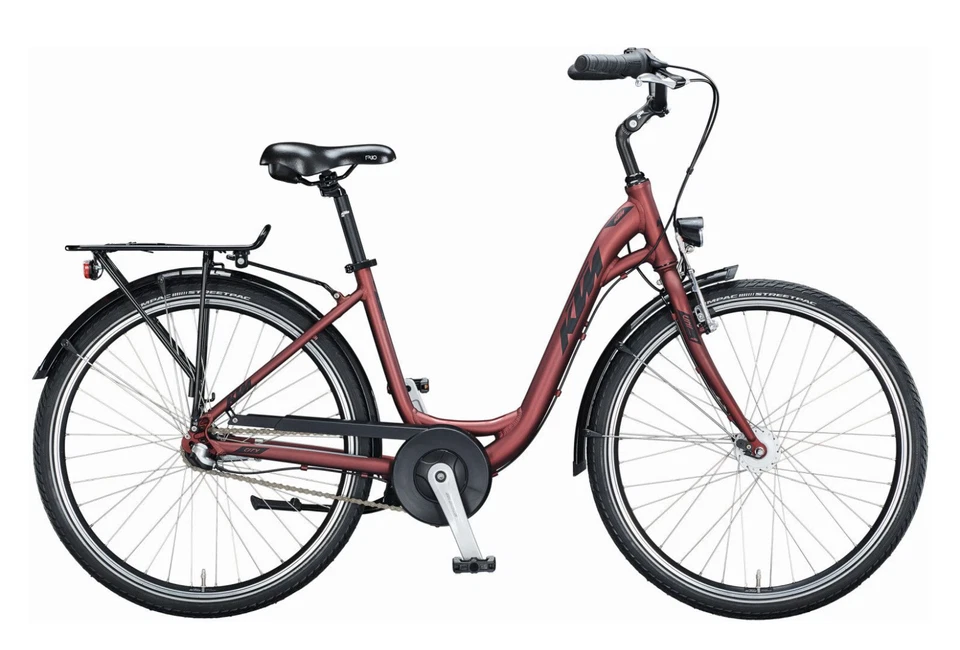 KTM City Fun Cityrad 26" 3-Gang Nabenschaltung Rücktritt RH 43 Dunkelrot APOLDA - Bild 1 von 1