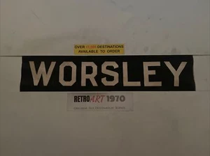 Worsley - Manchester Swinton Bus Destination Blind 1960’s 29” Perfect Gift - Picture 1 of 12
