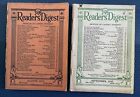 1933 August September READERS DIGEST MAGAZINES Vintage History Lot Of 2