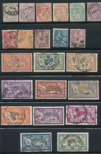 France **(22) EARLY USED ISSUES (1900-29)**; ALL DIFFERENT;CV $120 - Picture 1 of 2