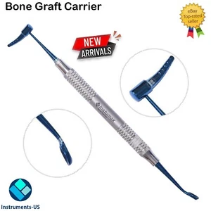Dental Autologous Bone Graft Scoop Plugger Carrier Blue Titanium Coted Implant - Picture 1 of 3