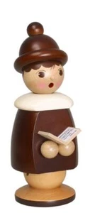 Weihnachtsdekoration Frierendes Kurrendekind mit Buch natur Höhe 26cm NEU - Picture 1 of 1