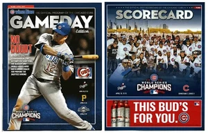 2017 Chicago Cubs Official Opening Day GameDay Program & Scorecard vs Dodgers - Picture 1 of 7