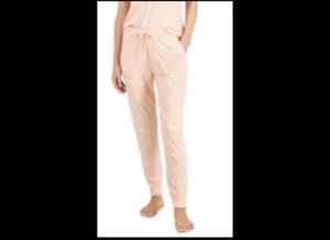 Alfani Womens Printed Jogger Knit Pajama Pants Tropical Peach Pockets XXL - Picture 1 of 9
