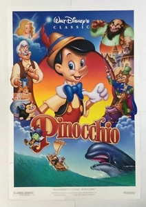 Walt Disney’s PINOCCHIO Rolled 2 Sided 1992 27x41 Movie Poster old J3,533 - Imagen 1 de 2