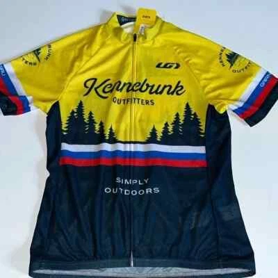 Camiseta Kennebunk Outfitters ciclismo ciclismo cremallera completa mujer M azul amarillo $99 Foto 1 de 4