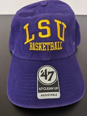 Tigers LSU Basketball Purple Hat '47 Clean Up Adjustable Strapback Cap - NEW - Image 1 of 4