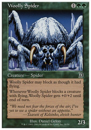 Woolly Spider ~ Heavily Played Deckmasters MTG Magic UltimateMTG Green Card - Image 1 of 1