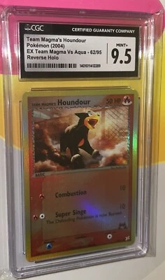 2004 EX Magma vs Aqua #62 T.M. Houndour Reverse Holo CGC 9.5 - Image 1 of 2