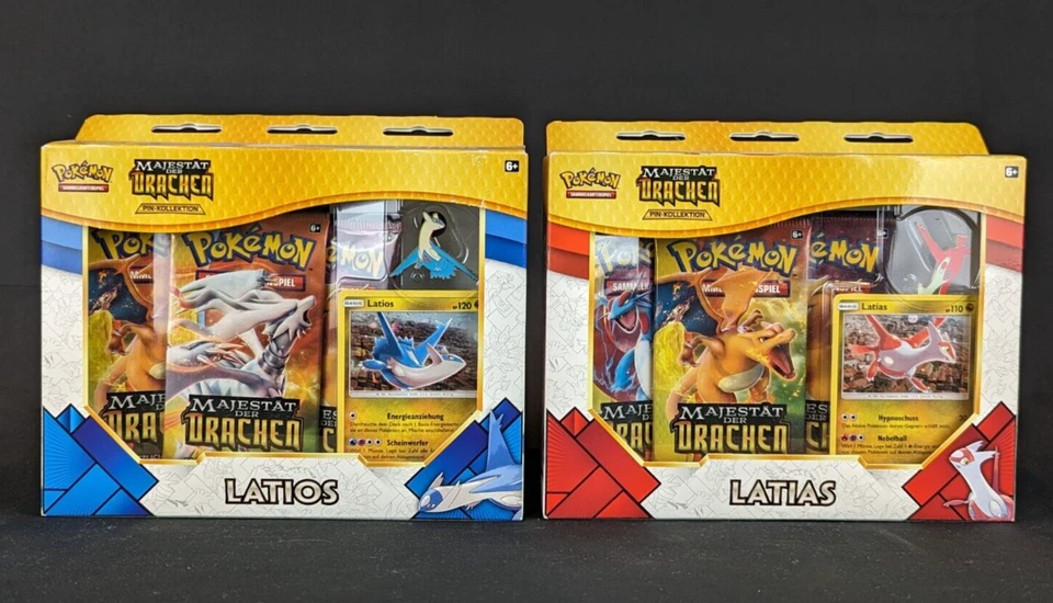 Pokemon Majestät der Drachen Pin-Kollektion Latios oder Latias 2018 Deutsch Neu - Bild 1 von 1