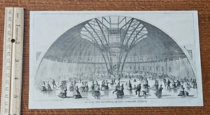 Harper's Weekly 1867 Skizze Druck St John New Brunswick Eisbahn Interieur - Bild 1 von 1