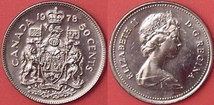 Brilliant Uncirculated 1978 Canada Round Jewels 50 Cents From Mint's Roll - Bild 1 von 2