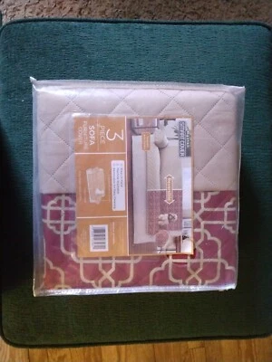 NUEVO Maytex Reversible 3 Piezas Smart Cover Tostado/Marrón/Borgoña/Rojo ¡NUEVO! NAVIDAD Foto 1 de 3