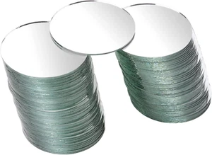 100 Pack Small round Mirrors for Crafts, 3 Inch Circle Glass Mirrors Wall Mount - Picture 1 of 5