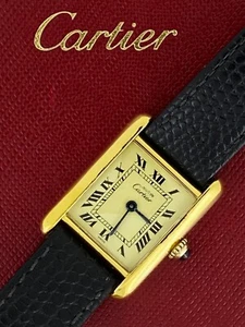Cartier Must de Cartier Vermeil Tank Quartz Vintage Watch, 21mm x 28mm - Picture 1 of 5