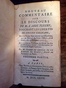 NOUVEAU COMMENTAIRE SUR LE DISCOURS DE M. L'ABBE' FLEURY, TOUCHANT LES LIBERTES - Picture 1 of 2