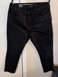 Lucky Brand 412 Men’s Athletic Slim Fit Denim Burch Black Jeans 38x30 NWT - Picture 1 of 6