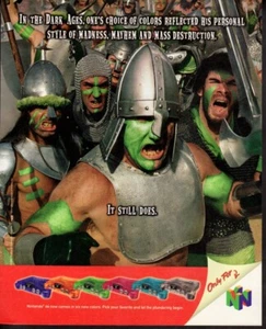 Anuncio impreso vintage JUEGOS Nintendo 64 Edad Oscura elección de 6 colores 2000 - Imagen 1 de 1
