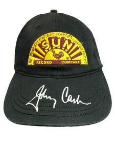 Johnny Cash Sun Record Company Embroidered Signature Adjustable Baseball Hat - Picture 1 of 12