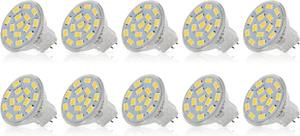 LED MR11 Flood Light Bulbs (10 Pack) 12V 3W 20W Halogen Replacement 2-Pin 240Lm - Picture 1 of 12