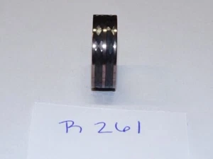 Triton Tungsten Carbide Wedding Band Ring 8mm Size 10. Black w/Rose Gold. #R261A - Picture 1 of 3