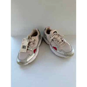 ROSE GOLD Adidas Falcon Womens Running Shoes Size 8.5White/Gray/Pink Retro 90s - Picture 1 of 8