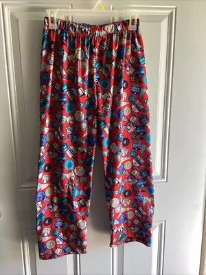 Pantalones de pijama rojos para dormir deportivos para niños talla L (10/12) W24X23 usados en excelente estado Foto 1 de 4