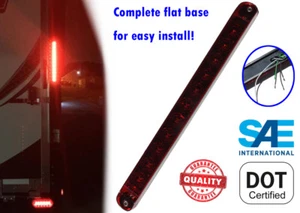 17" Submersible Surface Mount Red Stop Turn Tail LED Light Bar Truck Trailer RV - Picture 1 of 9