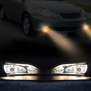 Fog Lights For Toyota 2005 06 07 08 Corolla 02-04 Camry 02-03 Solara Bumper Lamp - Picture 1 of 7