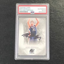 2013-14 SP Authentic #41 Mike Muscala Signed Card AUTO PSA Slabbed