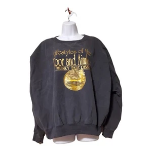 Sudadera de Colección Años 80 AU Ropa Deportiva Talla L "Estilos de Vida de los Pobres y Sin Objetivo..." - Imagen 1 de 8