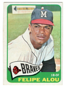 1965 Topps #383 Felipe Alou - Milwaukee Braves, Near Mint Condition