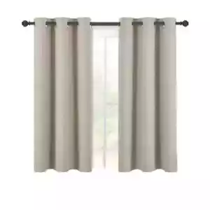 2 x Curtain Panels, Noise Reducing, Thermal, Privacy Room Darkening, 42"W x 45"L - Picture 1 of 9