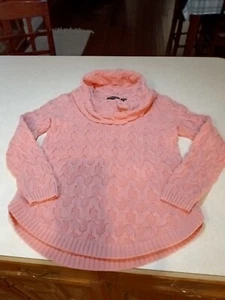 Jeanne Pierre Women's Peach Color Cowl Neck Sweater Sz S - Picture 1 of 3