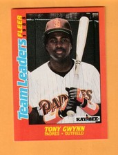 Tony Gwynn San Diego Padres 1988 Fleer Team Leaders #11 HOF 8J