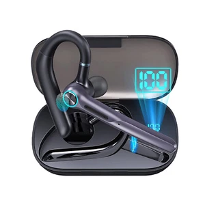 Bluetooth 5.2 Headphone Noise Cancelling Headset Wireless Ear hook Earpiece - Picture 1 of 15