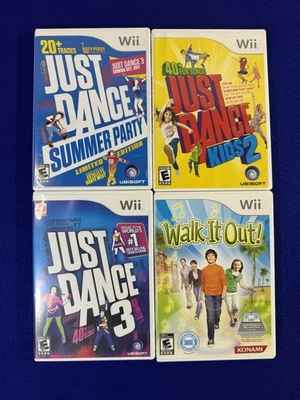 Just Dance Summer Party + JD Kids 2 + JD3 Walk It Out (Nintendo Wii Lot) All CIB - Image 1 of 4