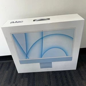 Apple iMAC 24 Inch Empty Box Only M1 Blue OEM Model A2438 Replacement - Afbeelding 1 van 10