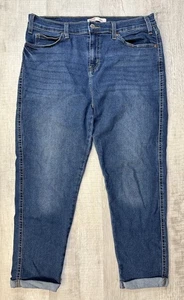Signature Levi Strauss Heritage Boyfriend Jeans Blue Denim Cuff  14 W32 (34X25) - Picture 1 of 17