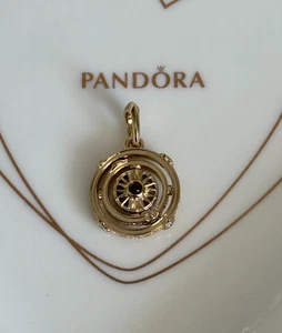New Genuine Pandora x Game of Thrones Shine Gold Spinning Astrolabe Dangle Charm - Picture 1 of 8