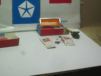 1970 1971 PLYMOUTH VALIANT SCAMP CHROME SIDE MARKER LIGHTS 3620764 2 PCS AMBER - Image 1 of 4