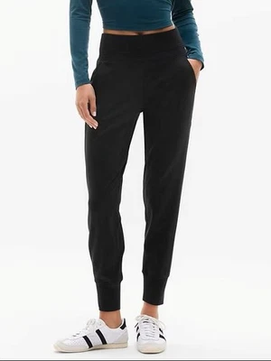 Calça jogger Athleta Venice cintura alta plus 1X preta elástica Athleisure bolsos - Imagem 1 de 4