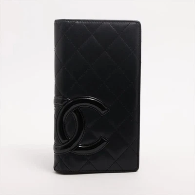 Chanel Cambon Line Lambskin Long Wallet Black - Image 1 of 4