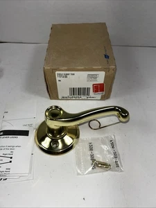 Schlage Flair Right Hand Dummy Non Turning Lever Bright Brass F170FLA605RH - Picture 1 of 5