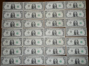 1963B Granahan Barr $1 Federal Reserve Notes, 28 Total, NY FRB, SHIPS FREE - Picture 1 of 2