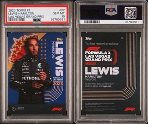 Topps F1 2023 Lewis Hamilton Las Vegas Grand Prix Promo #22 PSA 10 Card - Picture 1 of 1